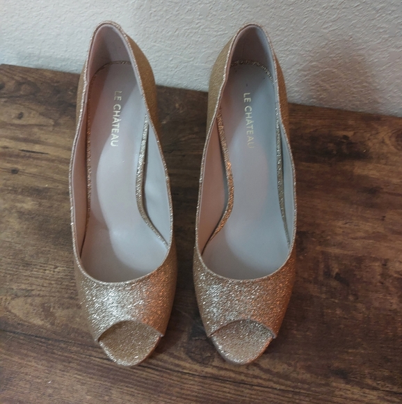 Gold sparkle heels - Picture 2 of 3